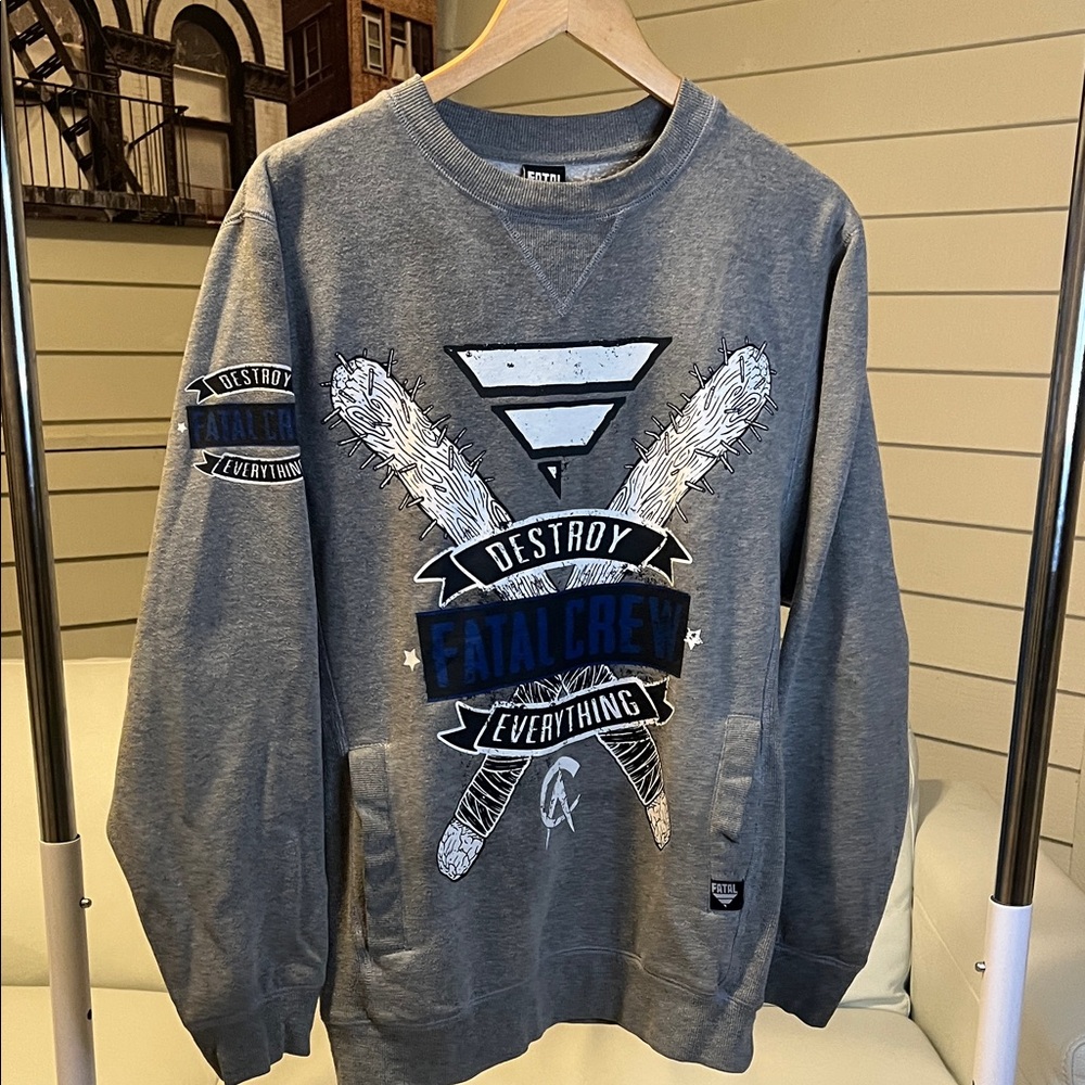 Gray Graphic Men's Sweater